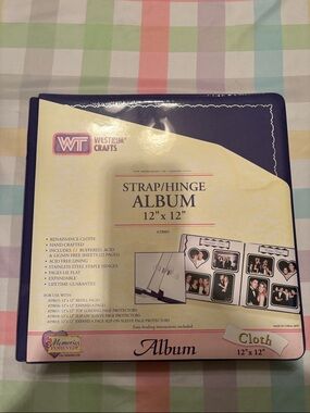 Navy Blue Strap/Hinge Photo Album